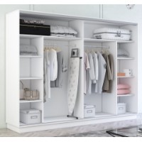 Dulap cu uşi glisante Mobildor-Lux Fox 300x230 (110 Alb) Uși PAL ambele imaginea #2 — magazin online Desire.md
