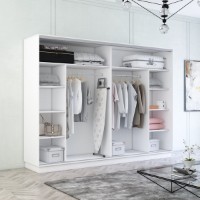 Dulap cu uşi glisante Mobildor-Lux Fox Chipboard/Mirror 280x240 White (fox5391) imaginea #2 — magazin online Desire.md