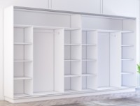 Dulap cu uşi glisante Mobildor-Lux Fox Chipboard/Mirror 400x200 White (fox7651) imaginea #2 — magazin online Desire.md