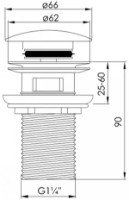 Ventil pentru lavoare VOLLE Click-Clack (9000.104404) imaginea #2 — magazin online Desire.md