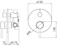 Смеситель для ванны VOLLE Cruze (1547.030215) фото №2 — интернет-магазин Desire.md