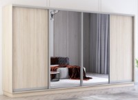 Dulap cu uşi glisante Mobildor-Lux Fox Chipboard/Mirror 380x200 Oak Sonoma (fox7010)