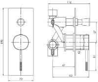 Baterie pentru cadă Imprese Brenta ZMK071901041 imaginea #2 — magazin online Desire.md