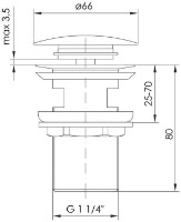 Донный клапан Imprese Brenta ZMK071901500 фото №2 — интернет-магазин Desire.md