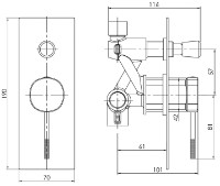 Baterie pentru cadă Imprese Brenta ZMK081906041 imaginea #2 — magazin online Desire.md