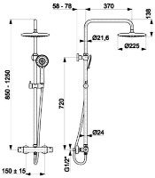 Душевой набор Armatura Moza (104643) фото №3 — интернет-магазин Desire.md
