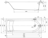 Cadă de baie Cersanit Iva 170x70 imaginea #3 — magazin online Desire.md