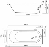 Ванна Cersanit Octavia 160x70 фото №4 — интернет-магазин Desire.md