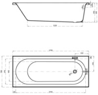 Cadă de baie Cersanit Octavia 170x70 imaginea #4 — magazin online Desire.md