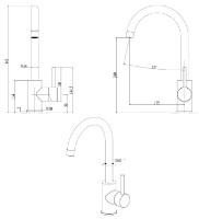 Смеситель для кухни Fabiano FKM 41 SS Nano Graphite фото №2 — интернет-магазин Desire.md