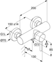 Смеситель для душа Kludi Bozz (388315376) фото №2 — интернет-магазин Desire.md