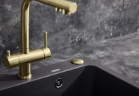 Донный клапан Blanco Air Switch Cap Satin Gold фото №2 — интернет-магазин Desire.md