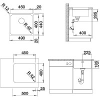 Кухонная мойка Blanco Solis 450-U (526120) фото №2 — интернет-магазин Desire.md