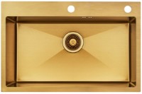 Кухонная мойка cо смесителем и дозатором Fabiano 70x45 Gold фото №1 — интернет-магазин Desire.md