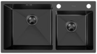 Chiuvetă de bucătărie cu baterie și dozator Fabiano 78x43 18mm Black
