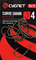 Cârlige pentru pescuit Cygnet Curve Shank Barbed 4 10pcs imaginea #1 — magazin online Desire.md