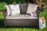 Canapea Keter Corfu II Love Seat Brown/Oat (258946) imaginea #2 — magazin online Desire.md