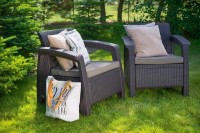 Set mobila de grădină Keter Corfu II Duo Set Graphite/Coolgrey (258976) imaginea #3 — magazin online Desire.md