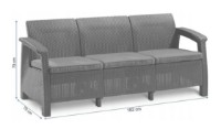 Canapea Keter Corfu II Love Seat Max Graphite/Coolgray (258975) imaginea #2 — magazin online Desire.md