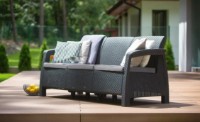 Canapea Keter Corfu II Love Seat Max Graphite/Coolgray (258975) imaginea #5 — magazin online Desire.md