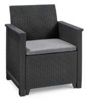 Set mobila de grădină Keter Elodie Set + Chicago Table Graphite/Gray (246150) imaginea #4 — magazin online Desire.md