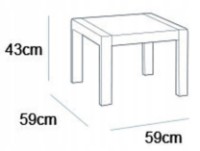 Садовый стол Keter Orlando Table Graphite (250345) фото №2 — интернет-магазин Desire.md