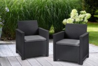 Set mobila de grădină Keter Elodie Chair Set Graphite/Coolgray (255769)