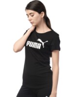 Женская футболка Puma Ess Logo Tee Puma Black, s.XS