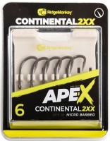 Крючки для рыбалки RidgeMonkey Ape-X Continental 2XX Barbed 6 10pcs фото №1 — интернет-магазин Desire.md