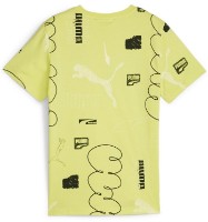 Tricou pentru copii Puma Classics Brand Love Aop Tee B Lime Sheen, s.128 imaginea #2 — magazin online Desire.md