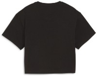 Детская футболка Puma Girls Logo Cropped Tee Puma Black, s.164