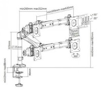 Suport pentru monitor Brateck LDT05-C011D imaginea #2 — magazin online Desire.md