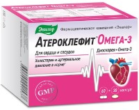 Пищевая добавка Эвалар Атероклефит Омега-3 60+30кап