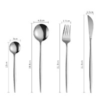 Set tacâmuri Product Polished Cutlery Silver 24pcs imaginea #2 — magazin online Desire.md