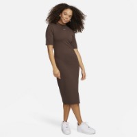 Rochie dame Nike W Nsw Essntl Midi Dress Baroque Brown/Sail, s.S imaginea #1 — magazin online Desire.md