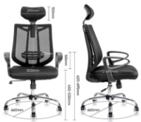 Scaun de birou Deli 4511 Black imaginea #2 — magazin online Desire.md