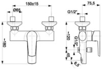 Смеситель для ванны Armatura Neon (103914) фото №2 — интернет-магазин Desire.md