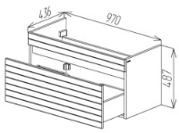 Dulap pentru lavoar Bayro Avanti Atria/Soft 1000 (114693) imaginea #5 — magazin online Desire.md
