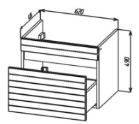 Dulap pentru lavoar Bayro Avanti Atria/Soft 650 (117512) imaginea #5 — magazin online Desire.md