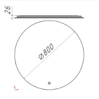 Зеркало для ванной Bayro Moon 800x800 Led Touch (115277) фото №2 — интернет-магазин Desire.md