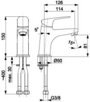 Смеситель для умывальника Armatura Otava Black (117394) фото №2 — интернет-магазин Desire.md