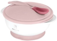Миска на присоске и ложкой с датчиком температуры Kikka Boo Pink (31302040076)