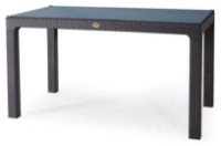 Садовый стол Magnusplus Rattan 80x140 Brown with Glass фото №1 — интернет-магазин Desire.md