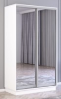 Dulap cu uşi glisante Mobildor-Lux Fox 120x200 (110 Alb) Uși oglinda ambele