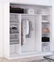 Dulap cu uşi glisante Mobildor-Lux Fox Mirror 220x230 White (fox6368) imaginea #2 — magazin online Desire.md