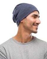 Headwear multifuncțional Buff Merino Midweight Neckwear Night Blue Melange imaginea #2 — magazin online Desire.md