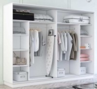 Dulap cu uşi glisante Mobildor-Lux Fox Mirror 330x230 White (fox7040) imaginea #2 — magazin online Desire.md