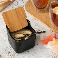 Vas pentru zahăr Konighoffer Ceramic Black imaginea #5 — magazin online Desire.md