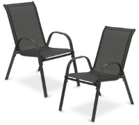 Set de scaune de grădină Tadar Steel Grey 2psc