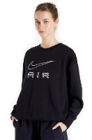 Женская толстовка Nike Sweater Sportswear Air Fleece Black/White, s.L фото №1 — интернет-магазин Desire.md